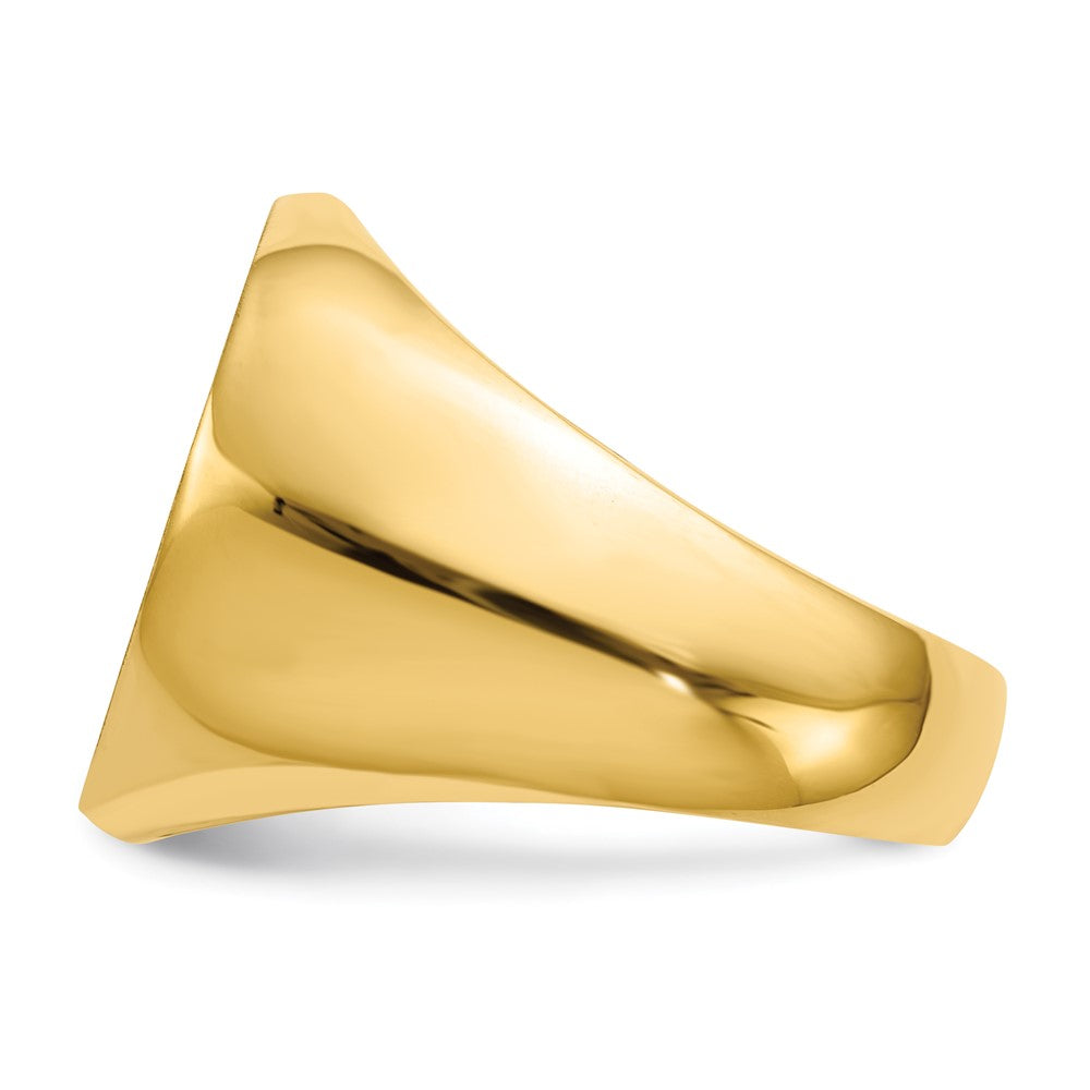 14K Gelbgold 18,0x18,0mm offener Herren-Siegelring