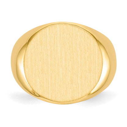 14K Gelbgold 18,0x18,0mm offener Herren-Siegelring