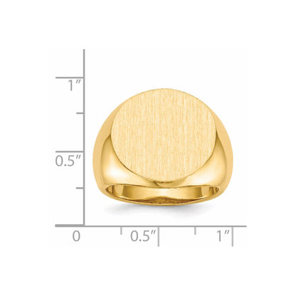 14K Gelbgold 18,0x18,0mm offener Herren-Siegelring