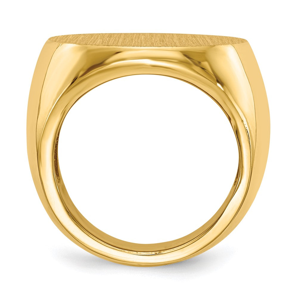 14K Gelbgold 21,0x21,5mm Herren-Siegelring mit offener Rückseite