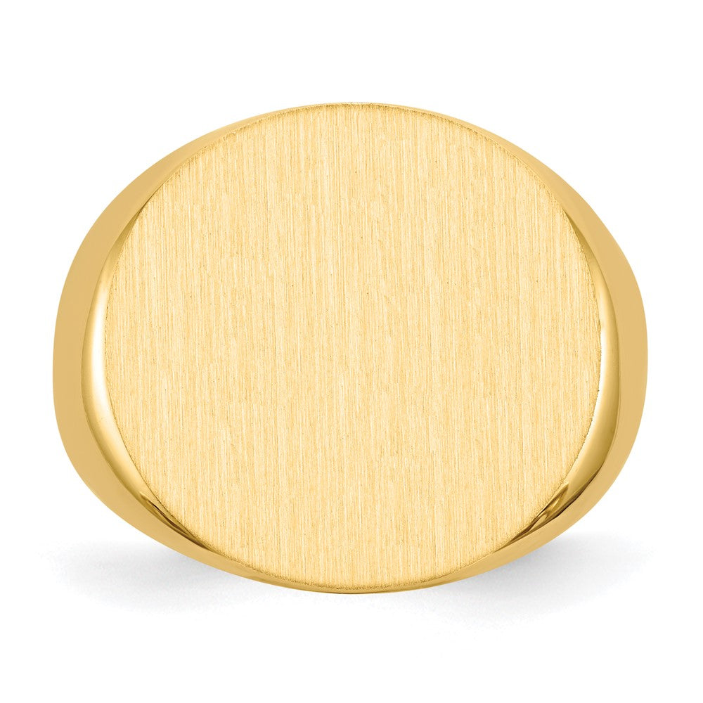 14K Gelbgold 21,0x21,5mm Herren-Siegelring mit offener Rückseite