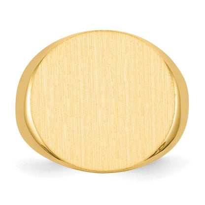 14K Gelbgold 21,0x21,5mm Herren-Siegelring mit offener Rückseite