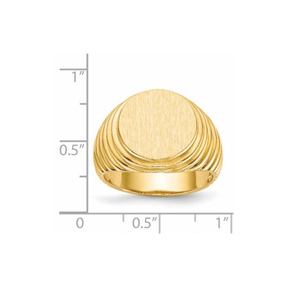 14K Gelbgold Siegelring für Herren