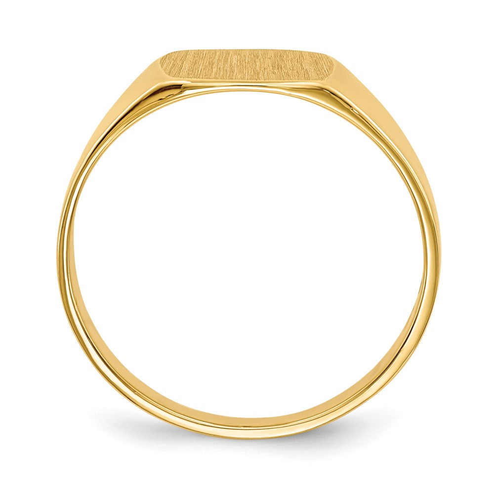14K Gelbgold Siegelring mit geschlossener Rückseite, 8,5x9,0 mm