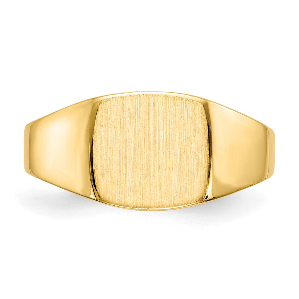 14K Gelbgold Siegelring mit geschlossener Rückseite, 8,5x9,0 mm