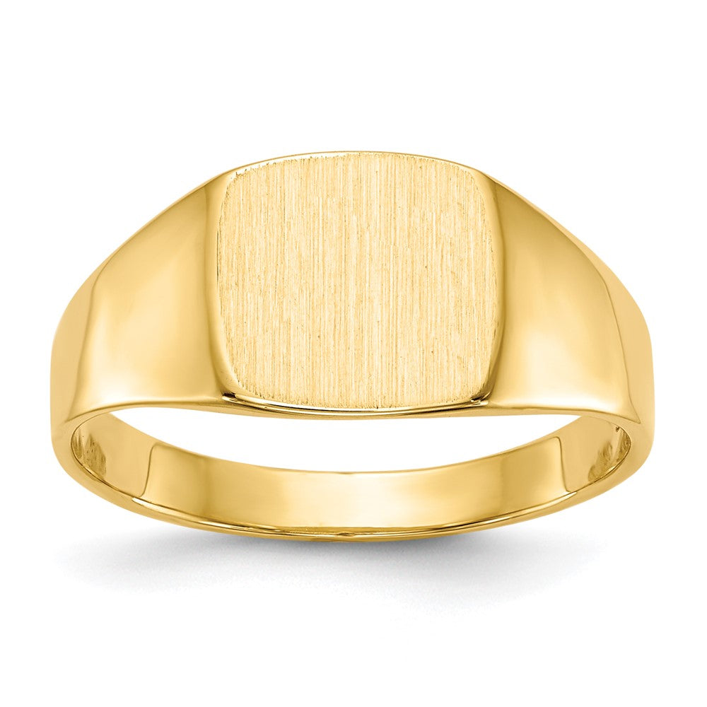 14K Gelbgold Siegelring mit geschlossener Rückseite, 8,5x9,0 mm