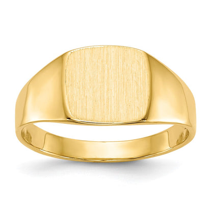 14K Gelbgold Siegelring mit geschlossener Rückseite, 8,5x9,0 mm