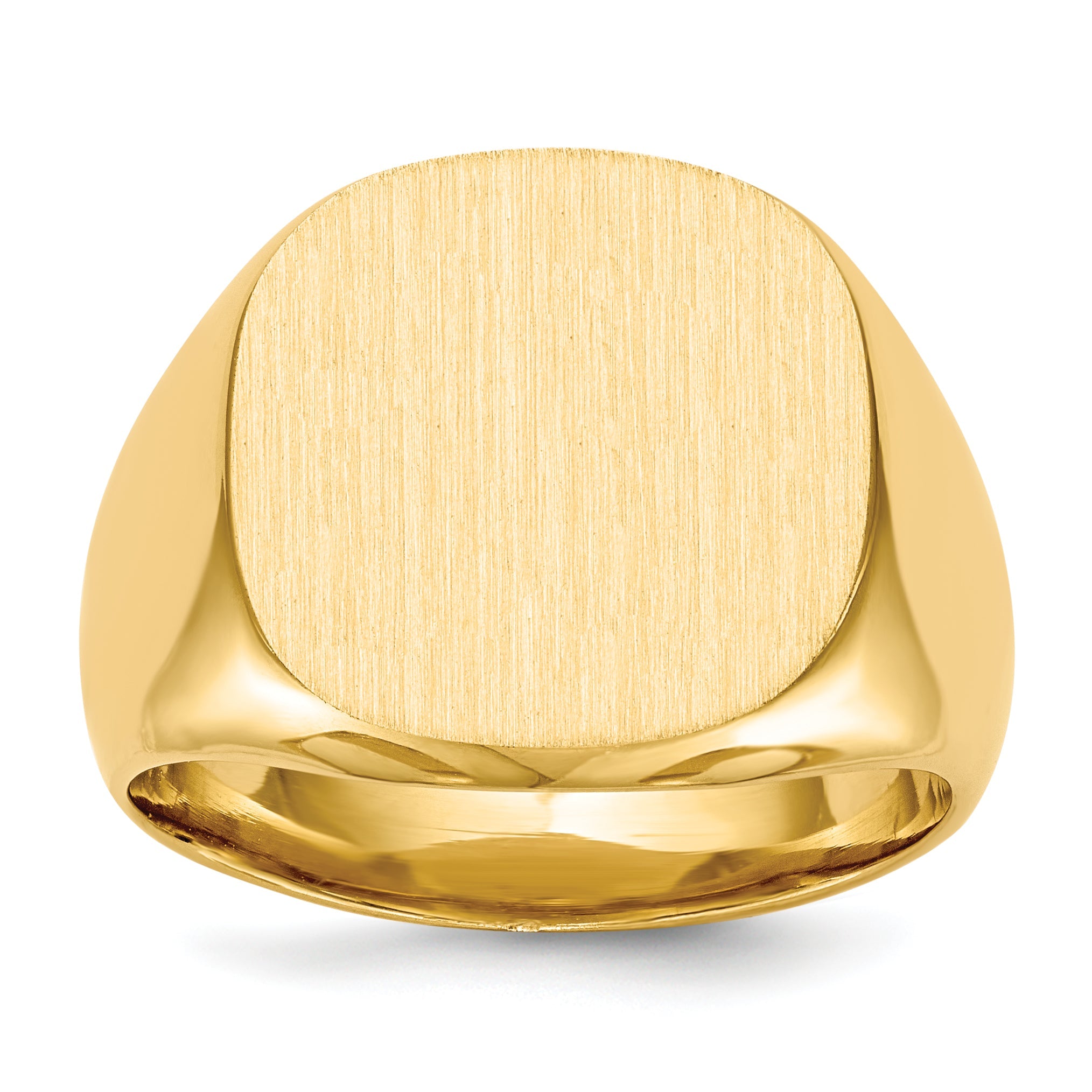 10K Gelbgold 16.0x17.0mm Geschlossen Rückseite Herren Siegel Ring