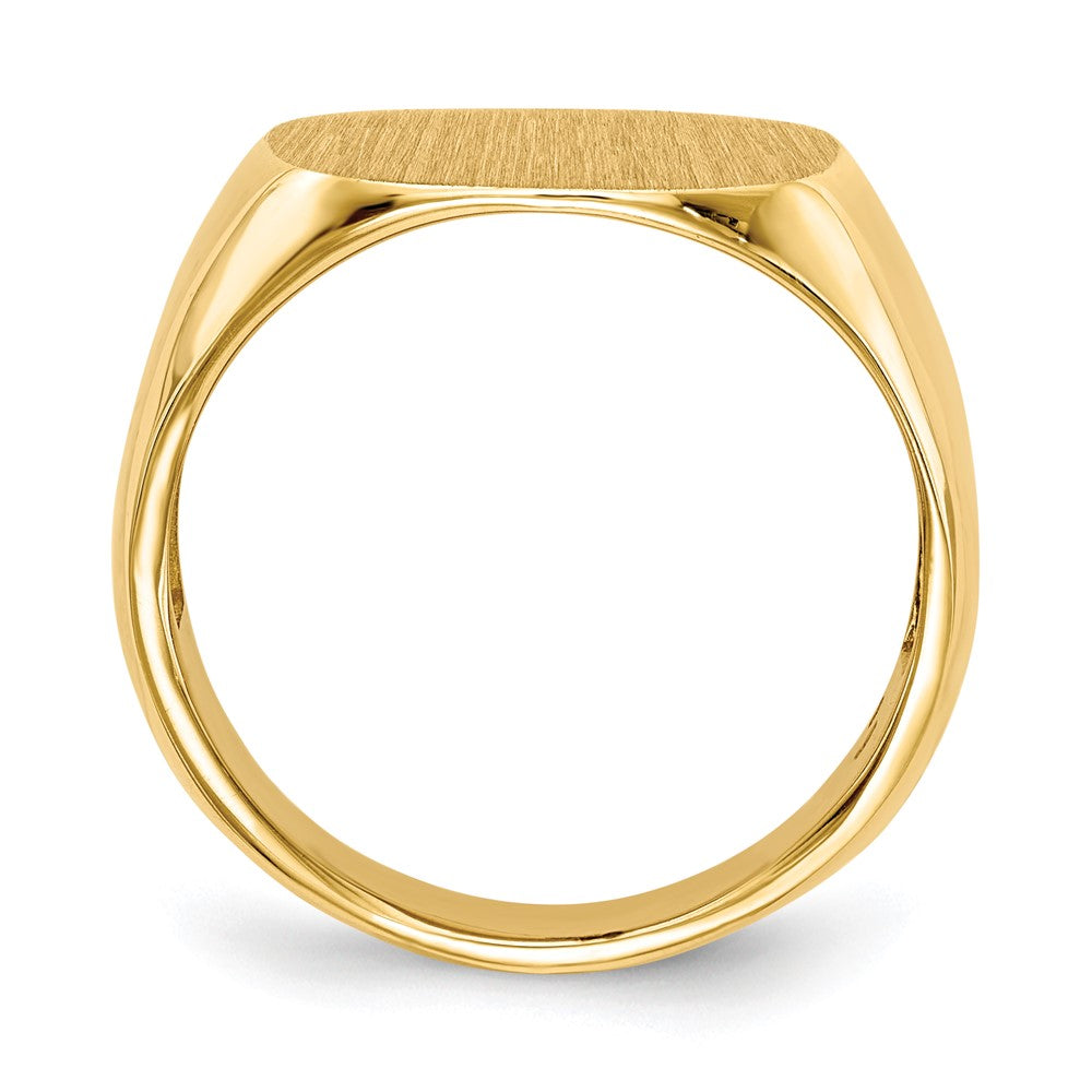 14K Gelbgold 15,5x15,0mm Herren-Siegelring mit offener Rückseite