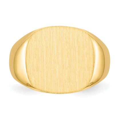 14K Gelbgold 15,5x15,0mm Herren-Siegelring mit offener Rückseite