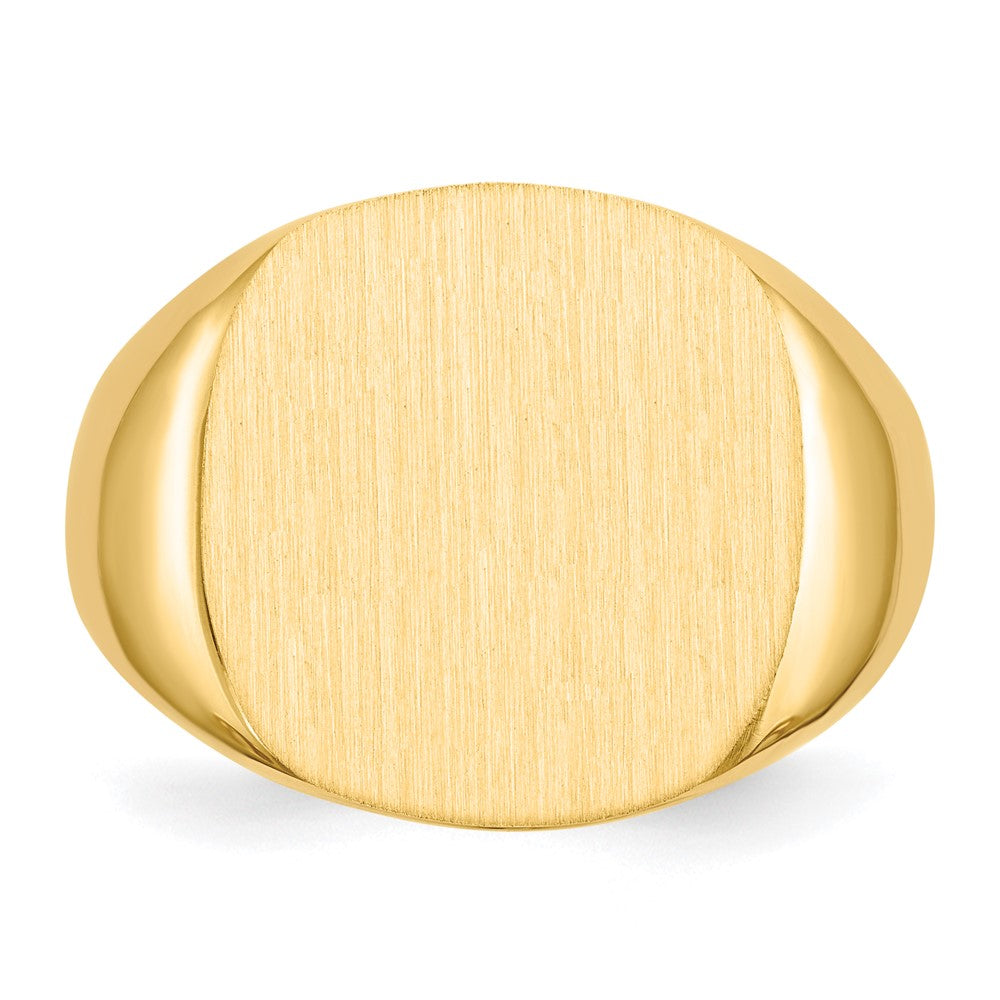 14K Gelbgold 17,0x17,0mm Herren-Siegelring mit offener Rückseite