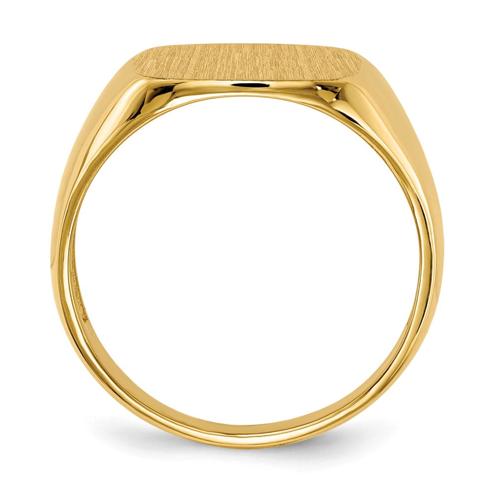14K Gelbgold Herren-Siegelring, offene Fassung, 14,0 x 13,5 mm