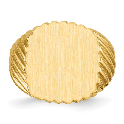 14K Gelbgold Siegelring für Herren