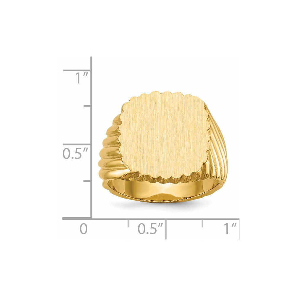 14K Gelbgold Siegelring für Herren