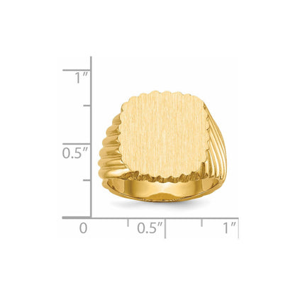 14K Gelbgold Siegelring für Herren