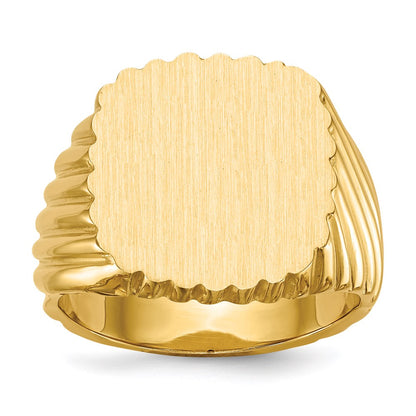 14K Gelbgold Siegelring für Herren