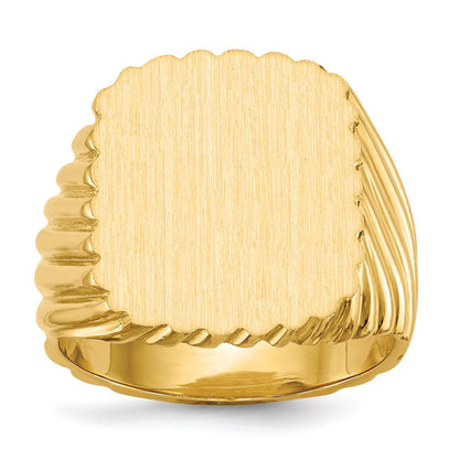14K Gelbgold Siegelring für Herren