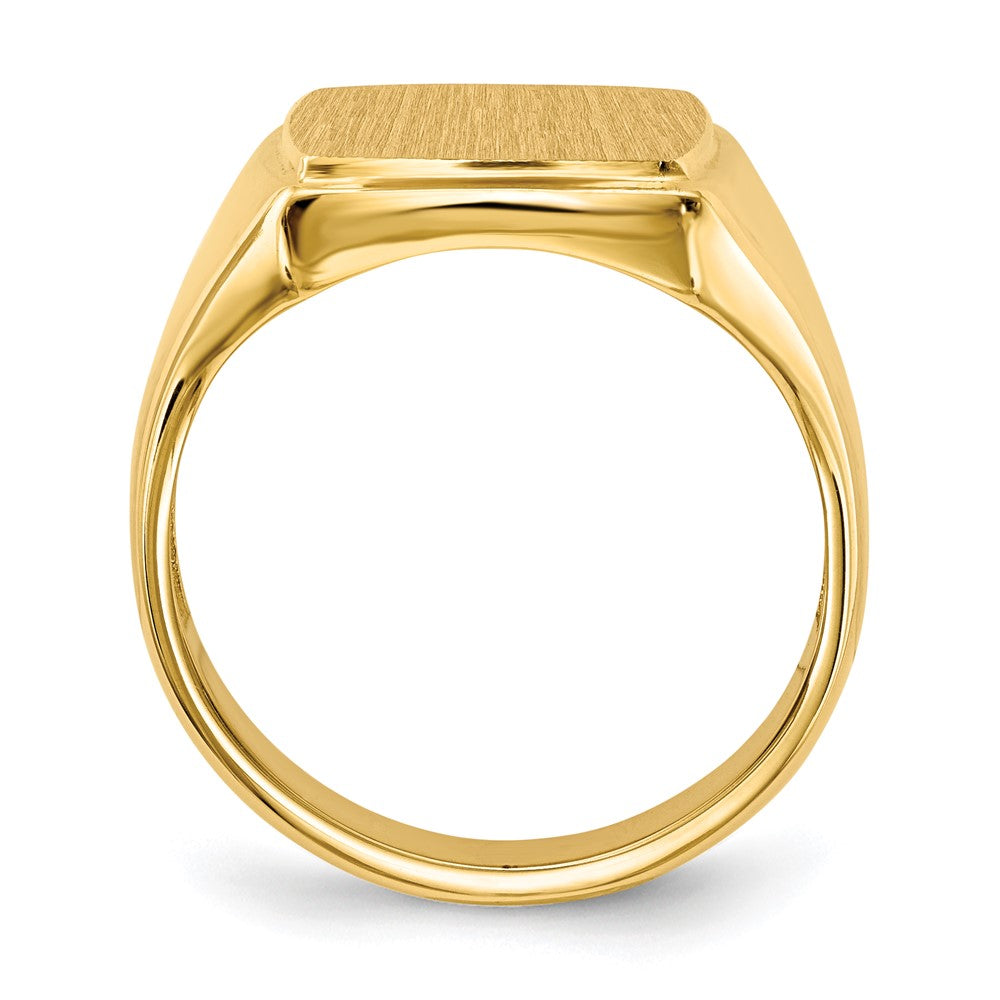 14K Gelbgold Herren-Siegelring 14,5x13,0mm mit offener Rückseite