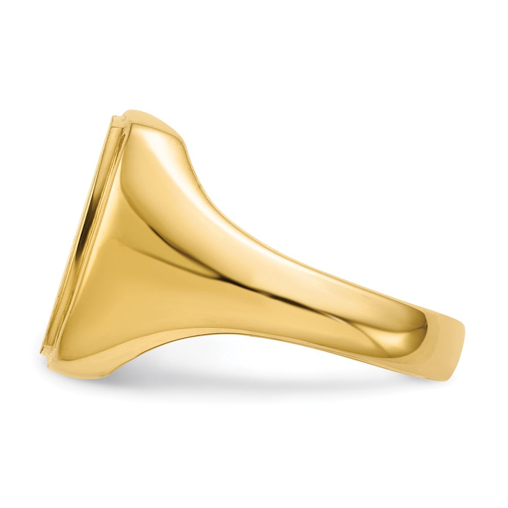 14K Gelbgold Herren-Siegelring 14,5x13,0mm mit offener Rückseite