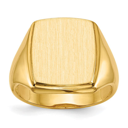 14K Gelbgold Herren-Siegelring 14,5x13,0mm mit offener Rückseite