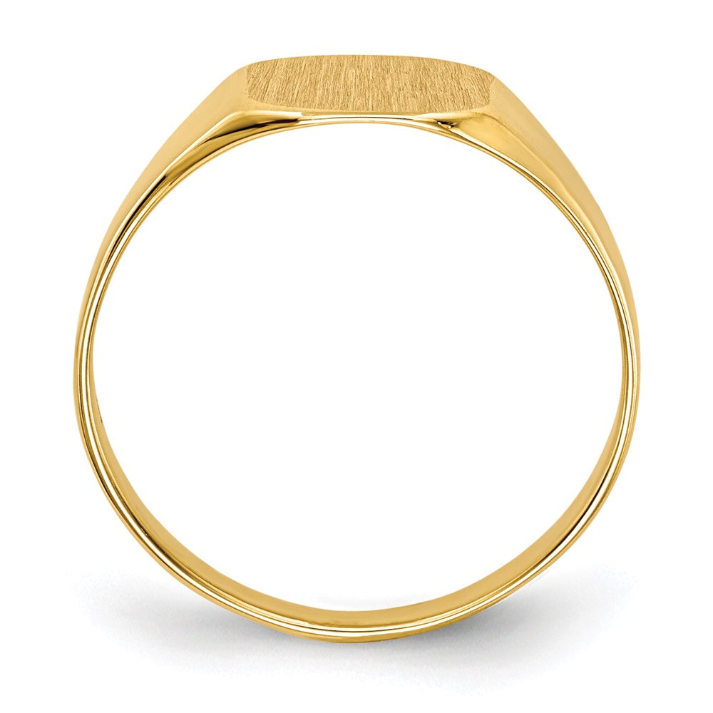 14K Gelbgold Siegelring mit geschlossenem Boden, 8,5x8,5mm