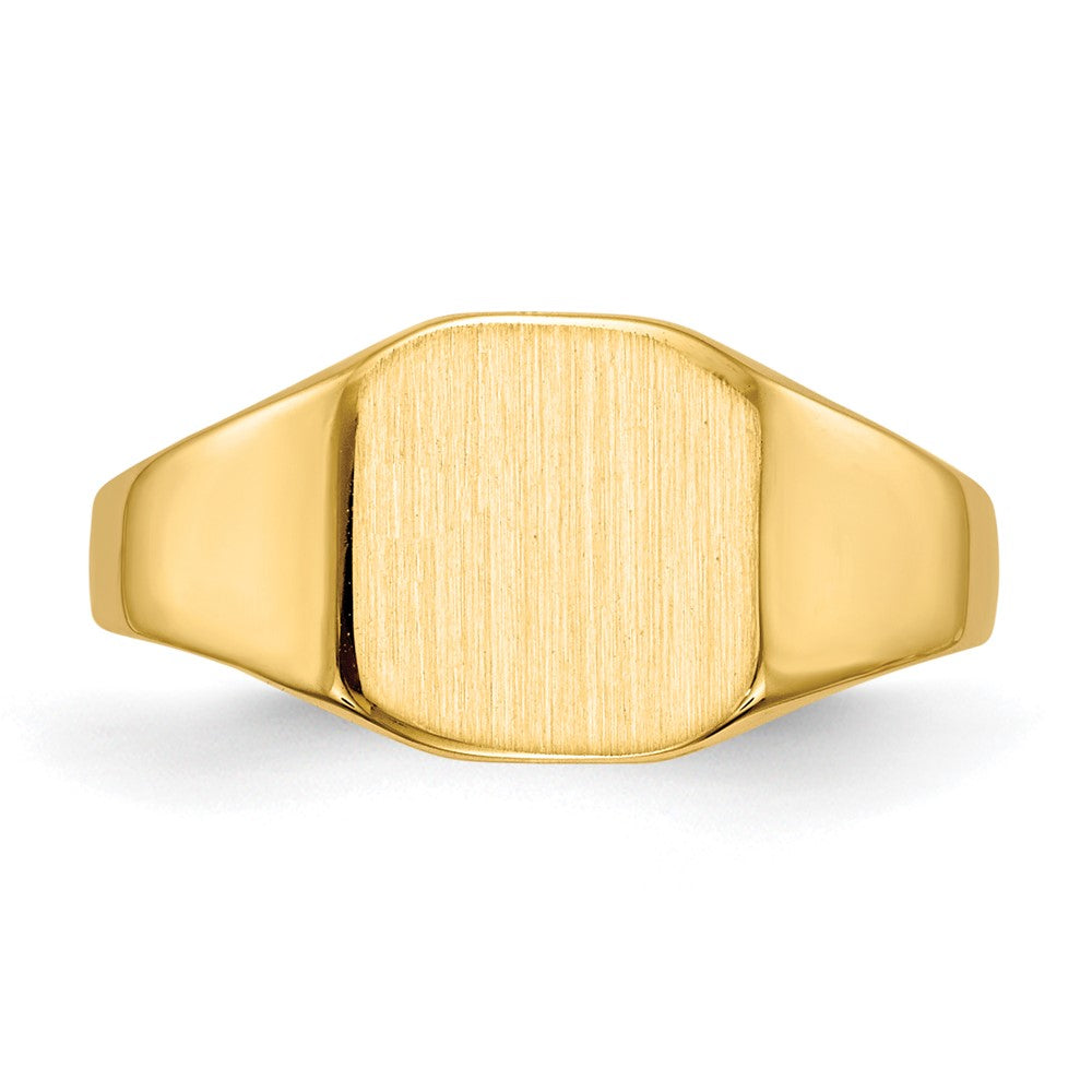 14K Gelbgold Siegelring mit geschlossenem Boden, 8,5x8,5mm