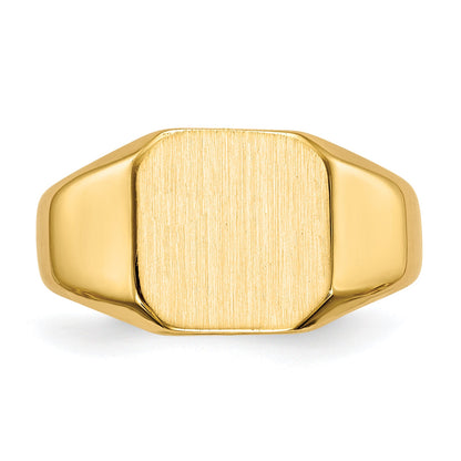 10K Gelbgold 9.5x9.5mm Geschlossen Rückseite Siegel Ring