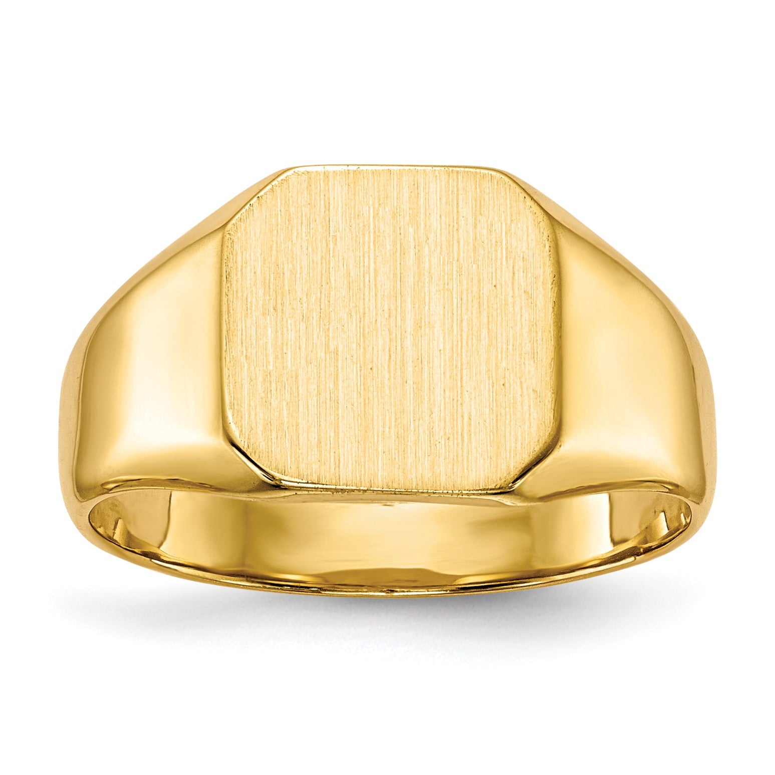 10K Gelbgold 9.5x9.5mm Geschlossen Rückseite Siegel Ring