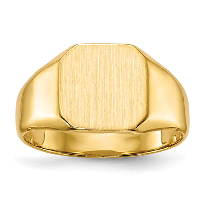 10K Gelbgold 9.5x9.5mm Geschlossen Rückseite Siegel Ring