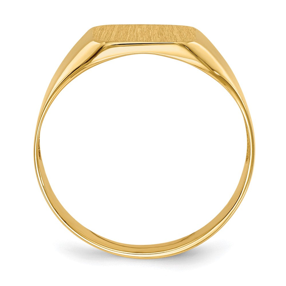 14K Gelbgold 11,0x11,0mm Herren-Siegelring mit offener Fassung
