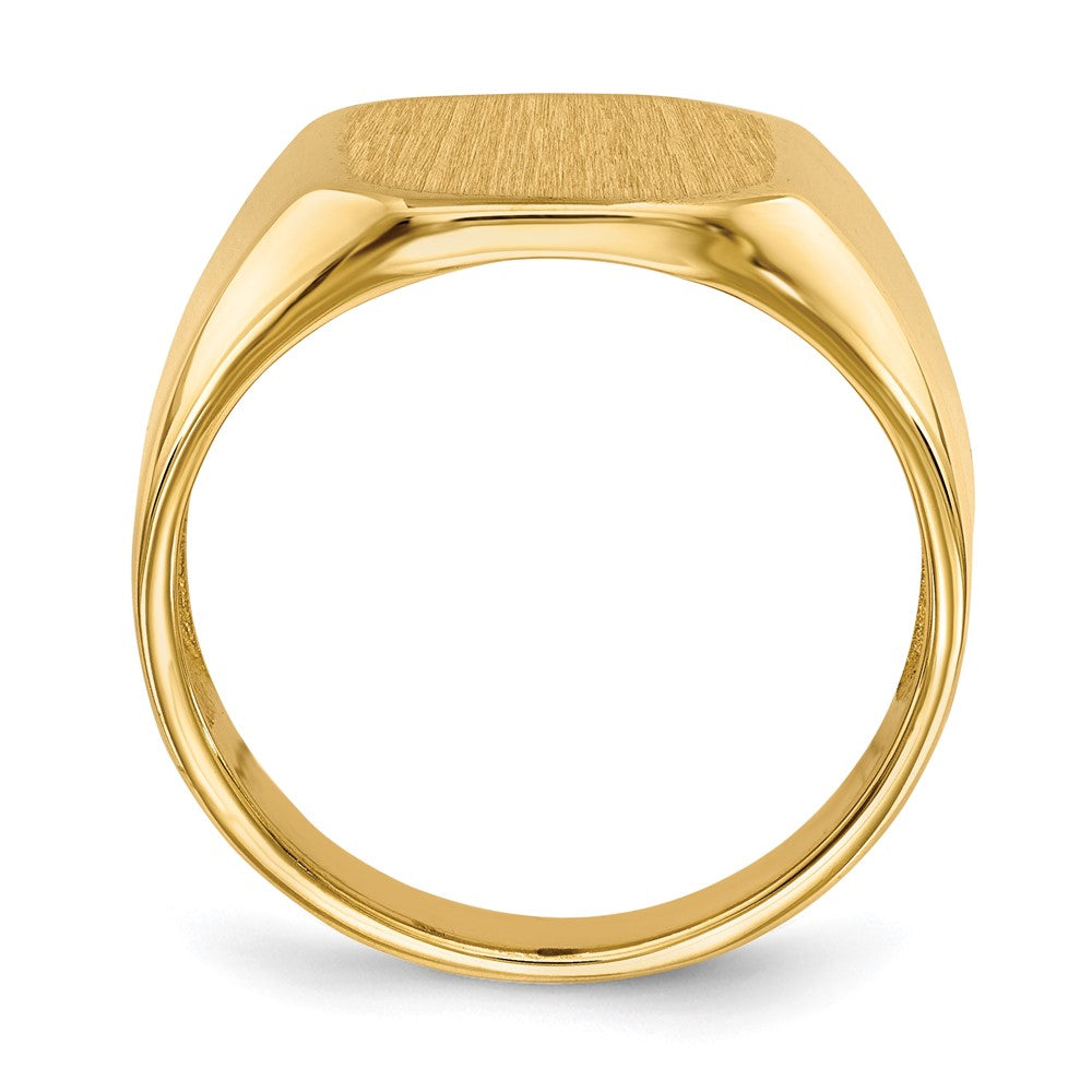 14K Gelbgold 15,5x13,0mm Herren-Siegelring mit offener Rückseite