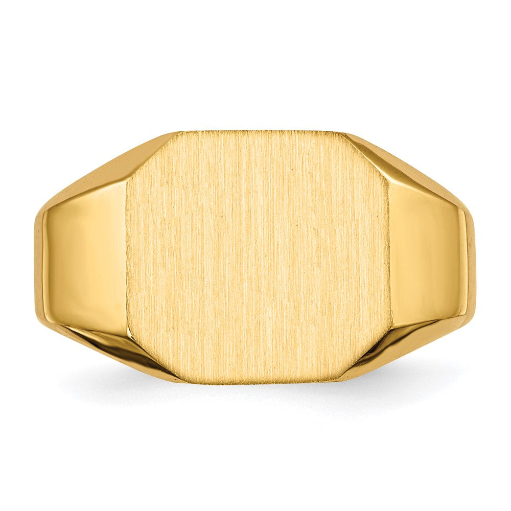 14K Gelbgold Siegelring mit offener Rückseite, 12,5 x 11,0 mm