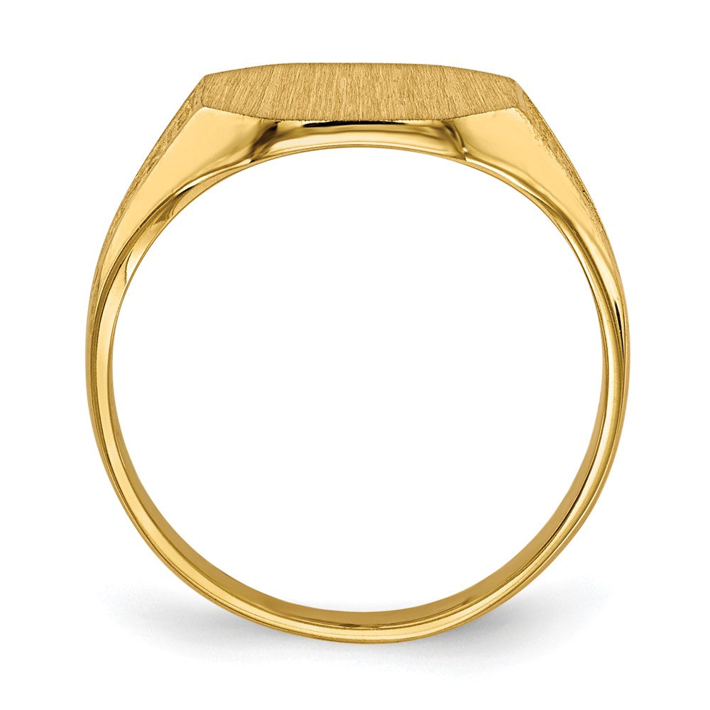 14K Gelbgold Siegelring mit geschlossener Rückseite, 9,0x11,0mm