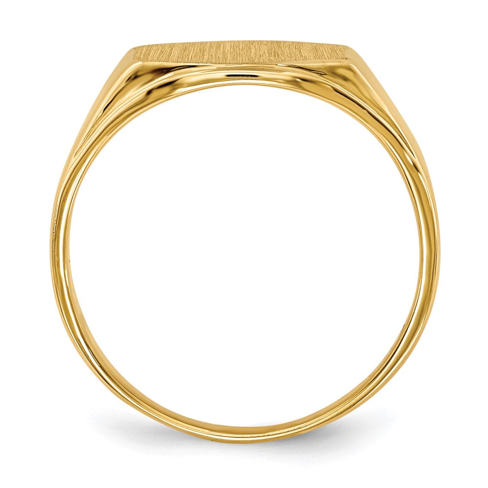 14K Gelbgold Siegelring mit offener Rückseite, 8,5x11,5 mm