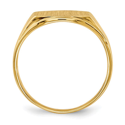 14K Gelbgold Siegelring mit offener Rückseite, 8,5x11,5 mm