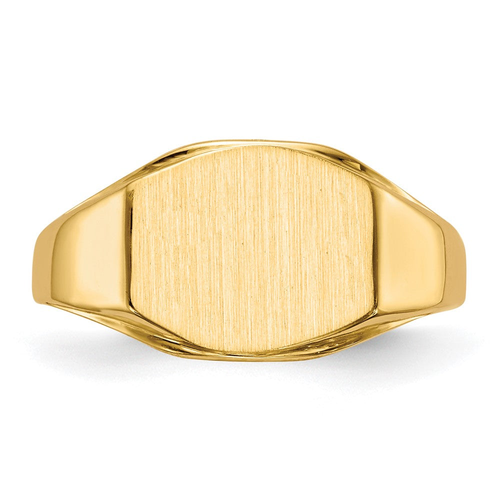 14K Gelbgold Siegelring mit offener Rückseite, 8,5x11,5 mm