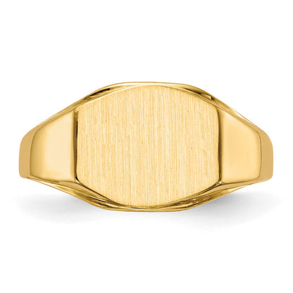 14K Gelbgold Siegelring mit offener Rückseite, 8,5x11,5 mm