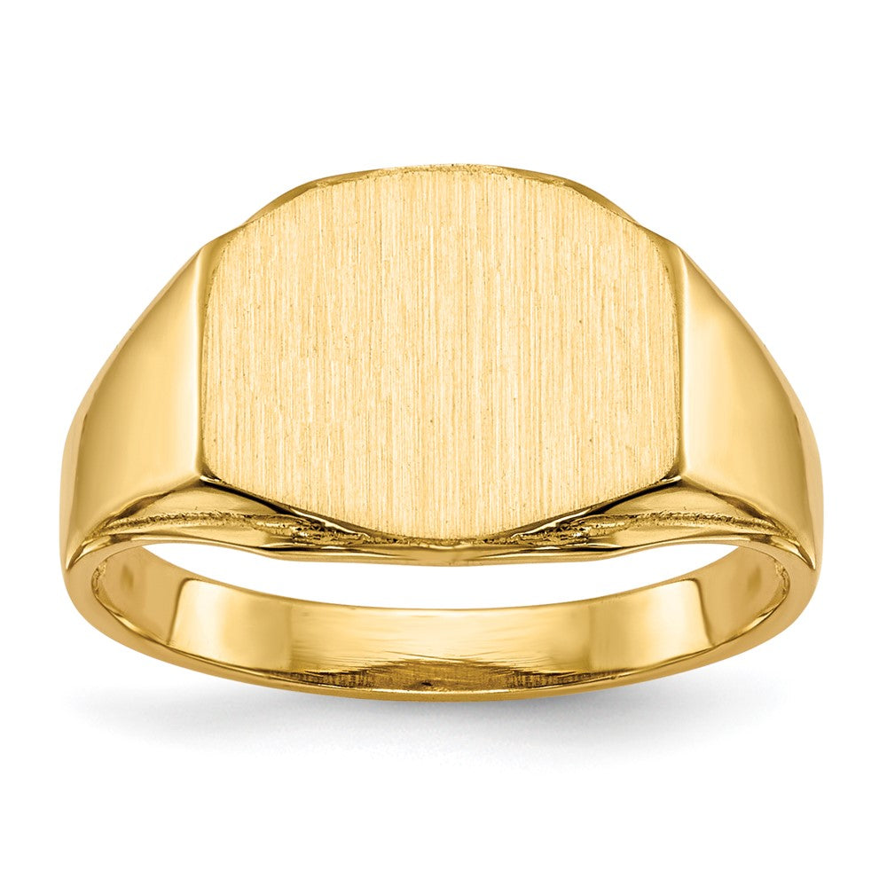 14K Gelbgold Siegelring mit offener Rückseite, 8,5x11,5 mm