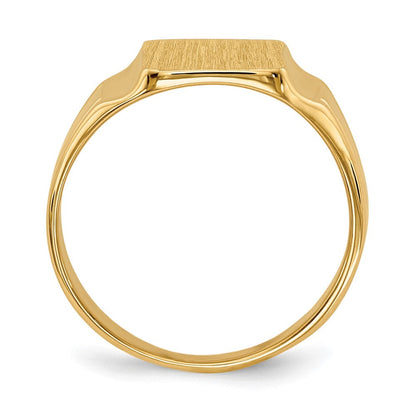 14K Gelbgold Siegelring 9,5x8,5mm mit geschlossener Rückseite