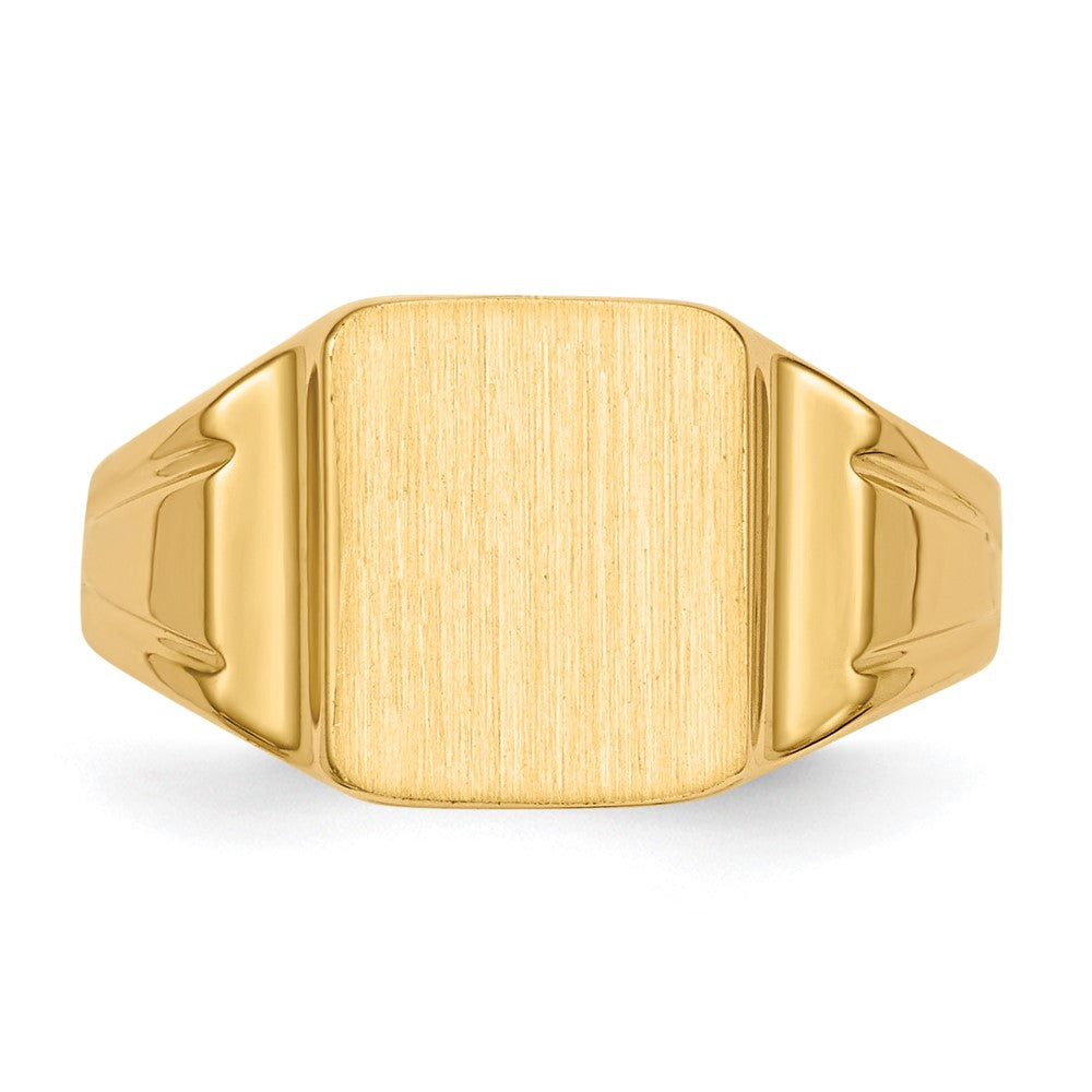 14K Gelbgold Siegelring 9,5x8,5mm mit geschlossener Rückseite