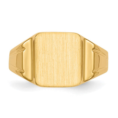 14K Gelbgold Siegelring 9,5x8,5mm mit geschlossener Rückseite