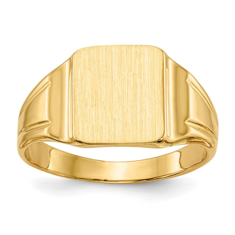 14K Gelbgold Siegelring 9,5x8,5mm mit geschlossener Rückseite