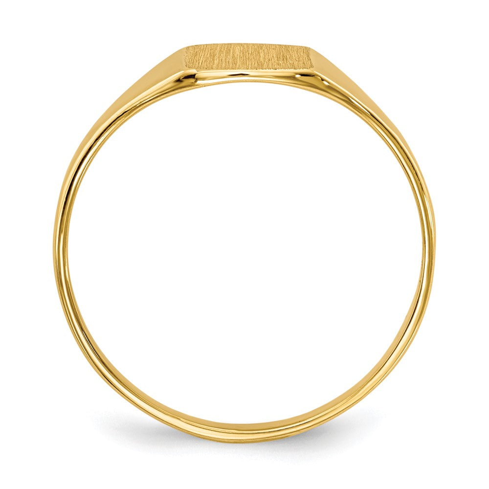 14K Gelbgold Siegelring mit geschlossener Rückseite, 6,5x7,0mm