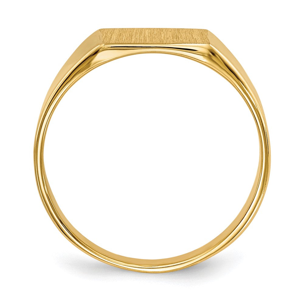 14K Gelbgold 8,0x7,0mm Siegelring mit geschlossener Fassung