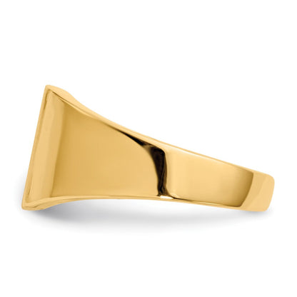 585 Gelbgold Siegelring, 9,0x8,5mm, offene Fassung