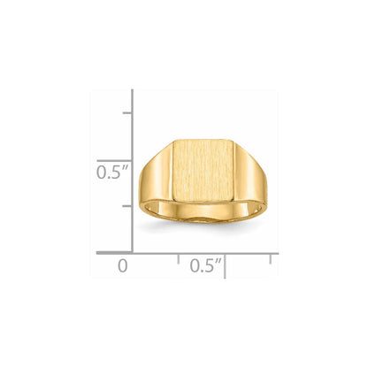 585 Gelbgold Siegelring, 9,0x8,5mm, offene Fassung
