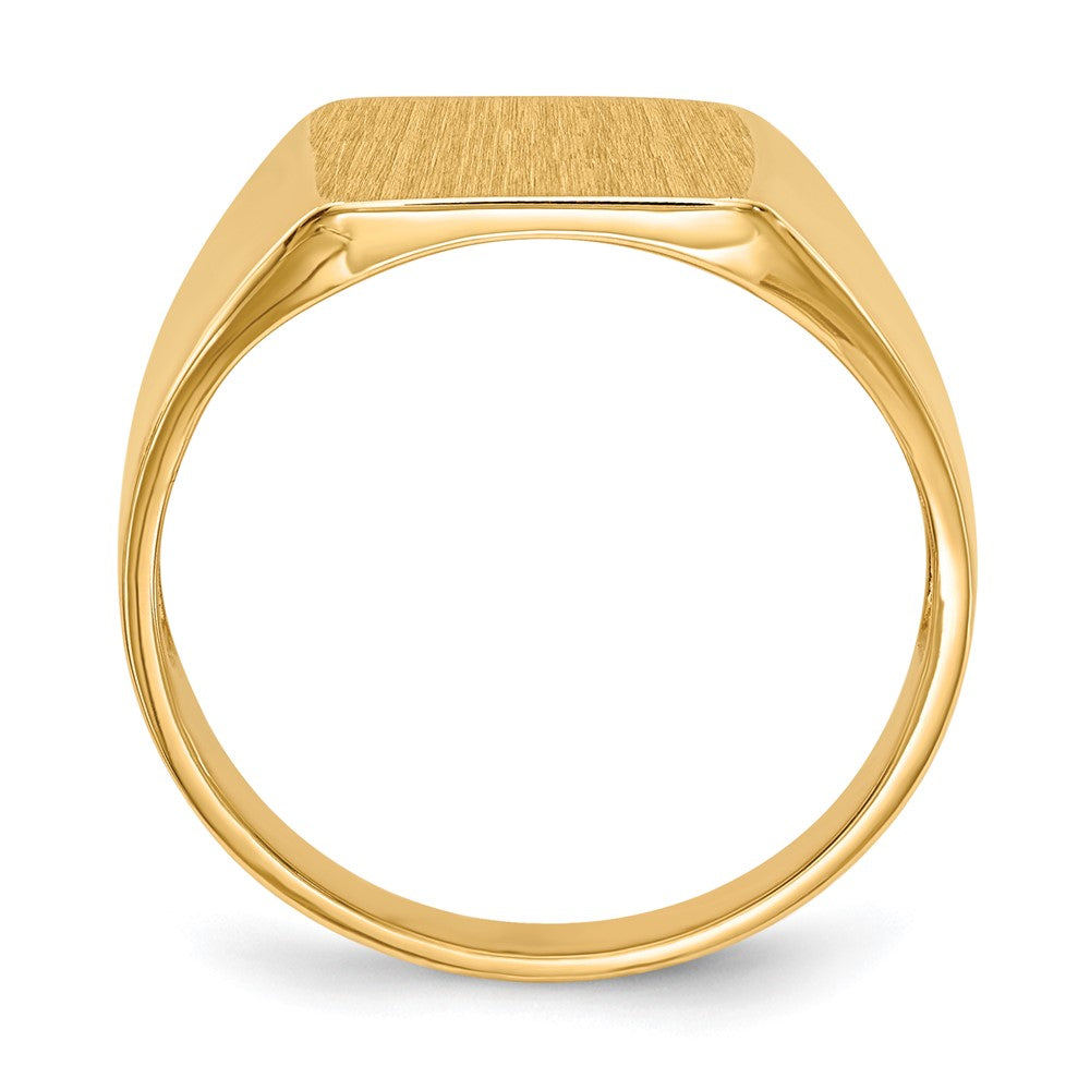 14K Gelbgold Siegelring 11,5x11,0 mm mit offener Rückseite