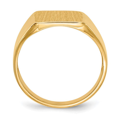 14K Gelbgold Siegelring 11,5x11,0 mm mit offener Rückseite