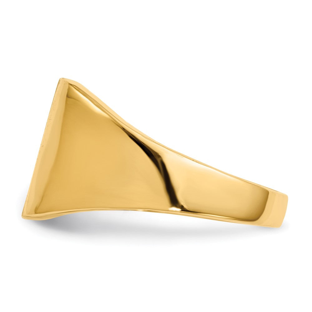14K Gelbgold Siegelring 11,5x11,0 mm mit offener Rückseite