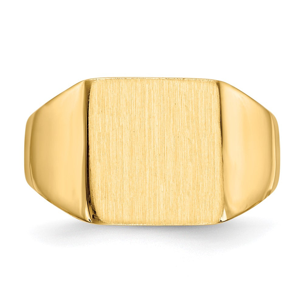14K Gelbgold Siegelring 11,5x11,0 mm mit offener Rückseite